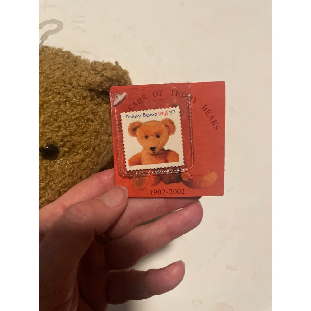 Vintage USPS 100 Years of Teddy Bears Centennial Stamp Plush Brown Bear 10" - Picture 2 of 6